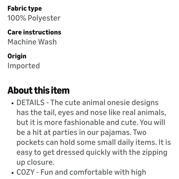 NWT XL Adult Unisex One Piece Costume Onsie Pajama - Picture 5 of 9